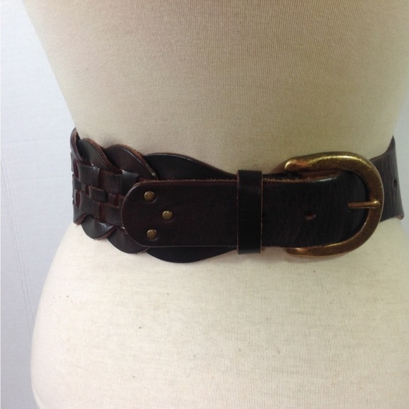GAP | Genuine Leather Wide Braided Boho Belt